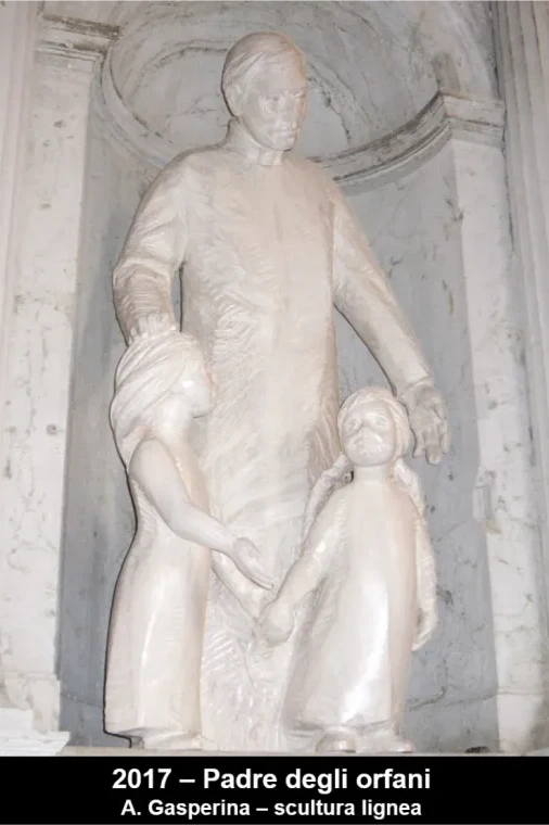 2017 - Padre degli orfani - scultura lignea, A. Gasperina
